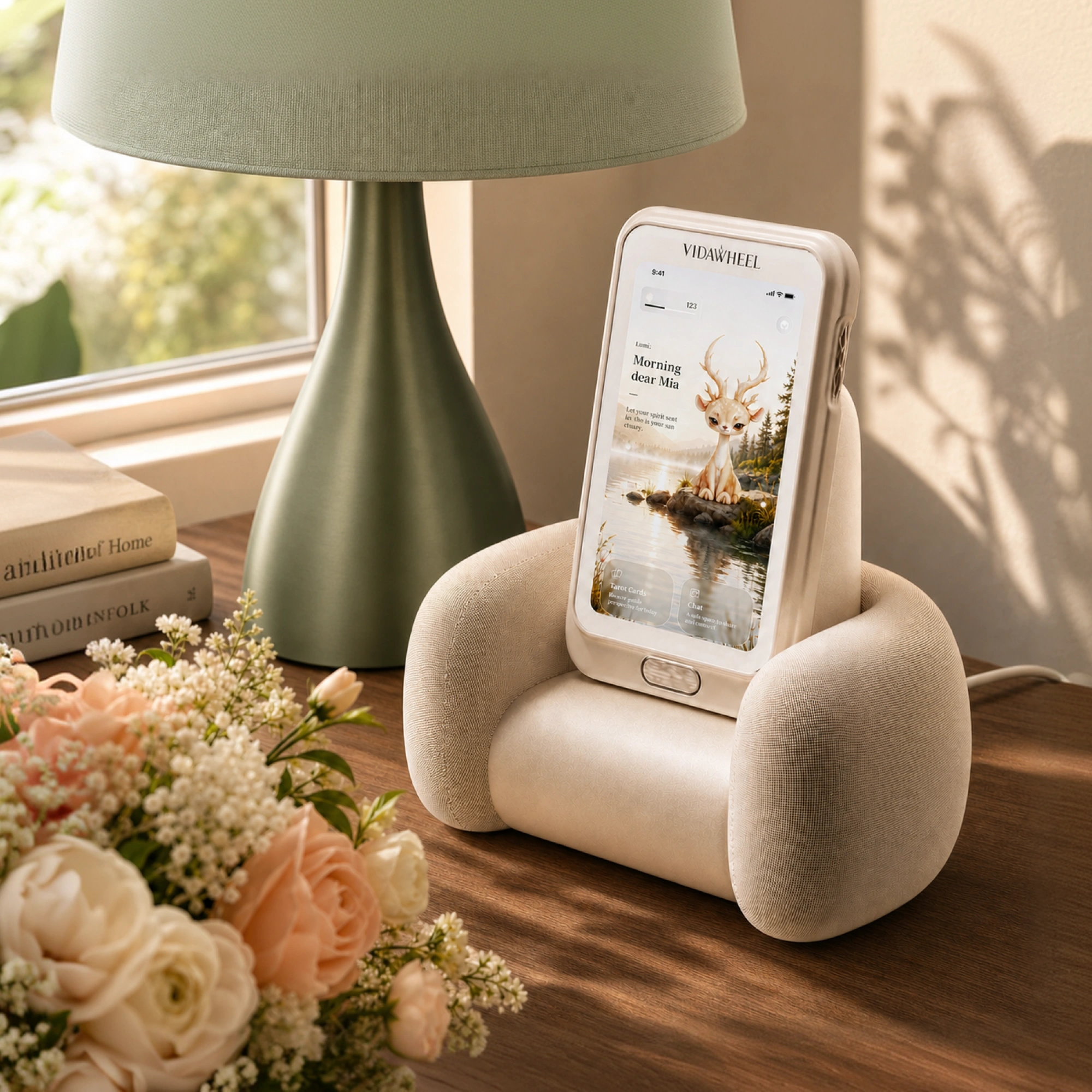 The Aura Snap device shown in soft natural light